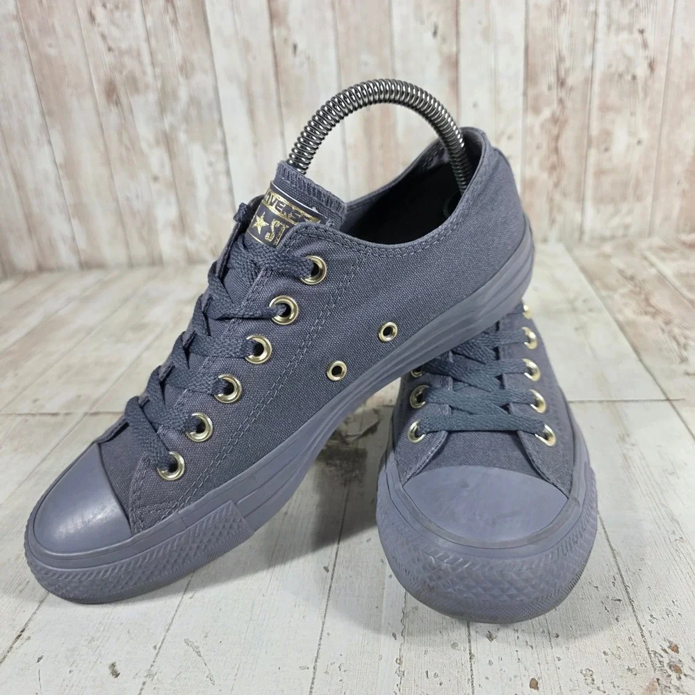 Converse Chuck Taylor All Star Ox Thunder Grey Gold Womens 7.5 559941F Low Top_5